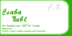 csaba nubl business card